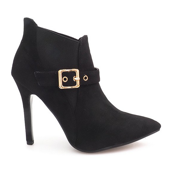 Saappaat korkokengät mokka PK097 musta