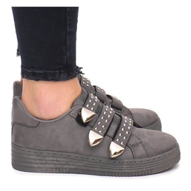 Lenkkarit tarranauhalla ja paljeteilla AB-3 harmaa