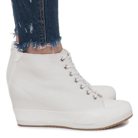 Valkoinen Wedge lenkkarit Capucine Materiaali