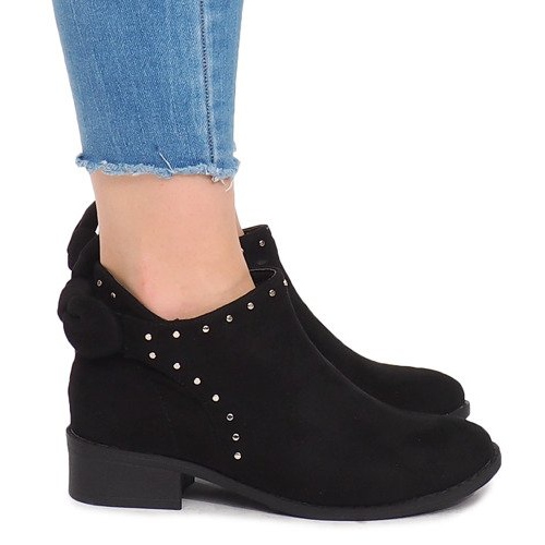 Suede saappaat vetoketjulla LL230 musta