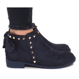Suede saappaat vetoketjulla LL-168 Navy blue tummansininen