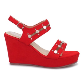 Punaiset kiilamaiset sandaalit Anna se punainen Punaiset kiilamaiset sandaalit Anna se punainen