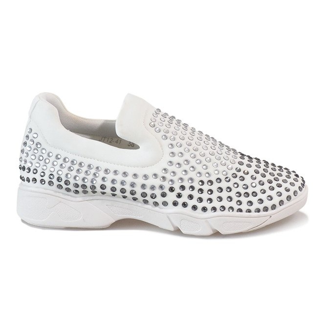 Valkoiset timanttikoristeiset spot-kengät JT12-41 valkoinen