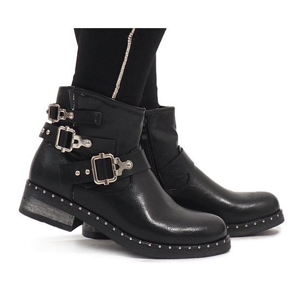 SDS Musta kääre saappaat 7313-PA