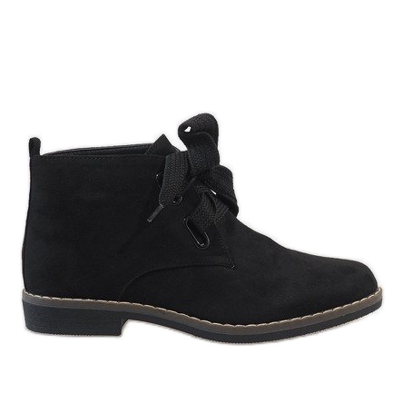 Mustat mokkanahkakengät QL-66 Mustat mokkanahkakengät QL-66