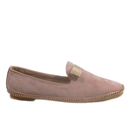 Ballerinat Mokkasiinit Eco Suede 155-15 Pinkki vaaleanpunainen