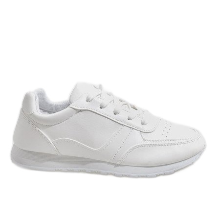 Muodikkaat valkoiset urheilukengät LR88082 valkoinen