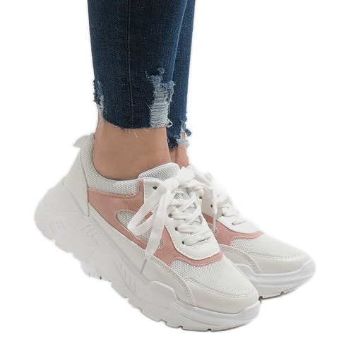 Valkoiset muodikkaat urheilukengät PP-37 valkoinen