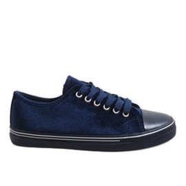 Tummansiniset velour-lenkkarit BK6197-2 tummansininen