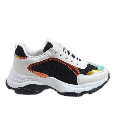 Muodikkaat mustat urheilukengät 2018-6 valkoinen