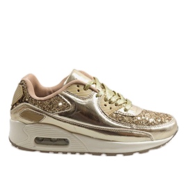 Kultaiset kiiltävät B64-1-urheilukengät kultainen