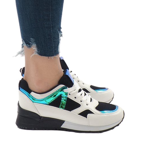 Mustat lenkkarit muodikkaat urheilukengät 2018-12 valkoinen