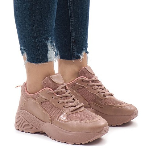 BY-080 vaaleanpunaiset urheilukengät vaaleanpunainen