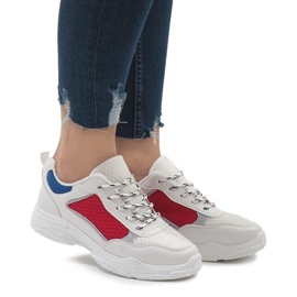 Moniväriset muodikkaat urheilukengät YM-31 valkoinen