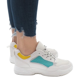 Moniväriset muodikkaat urheilukengät YM-31 L.GREEN valkoinen vihreä