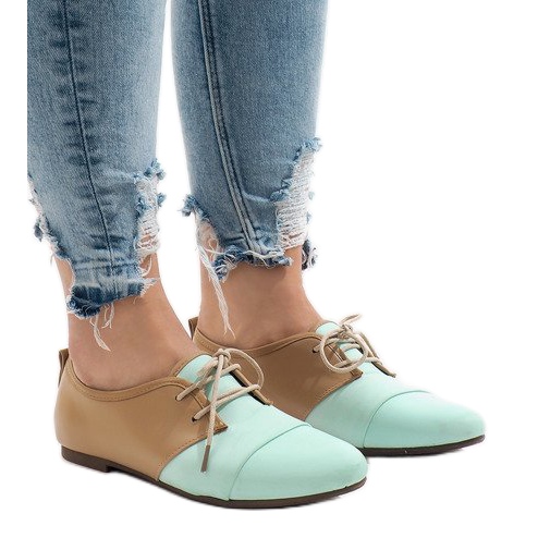 Minttu avoimet jazzkengät Oxford -kengät 2 ruskea vihreä