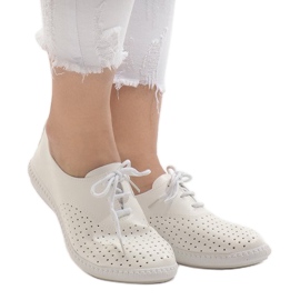 Valkoiset openwork -lenkkarit HR61116 valkoinen