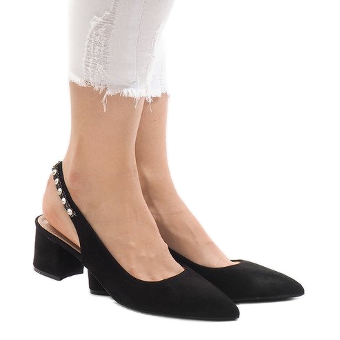 Mustat pumput stiletto FM98502-2