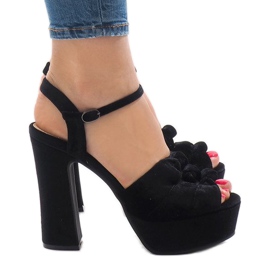 Musta sandaalit mokka 8256-1