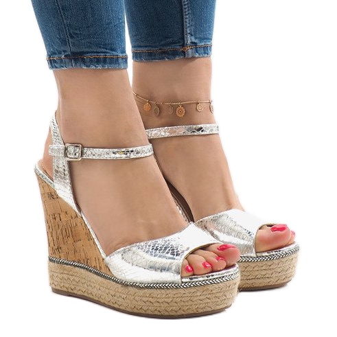 Hopeakiilat sandaalit 226-1 harmaa