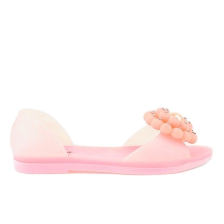 Vaaleanpunaiset Meliski -sandaalit kukalla HM701 vaaleanpunainen