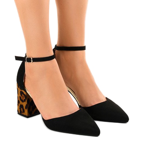 Musta mokkanahka korkokengät FR276 ruskea