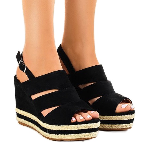 Mustat espadrillit FG6 -kiilakannassa