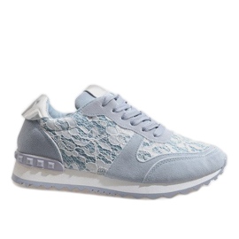 Siniset lenkkarit G-100 pitsiä sininen