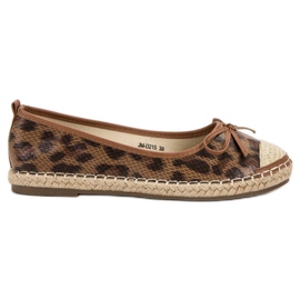 GUAPISSIMA Täplikkäitä ballerinoja ruskea