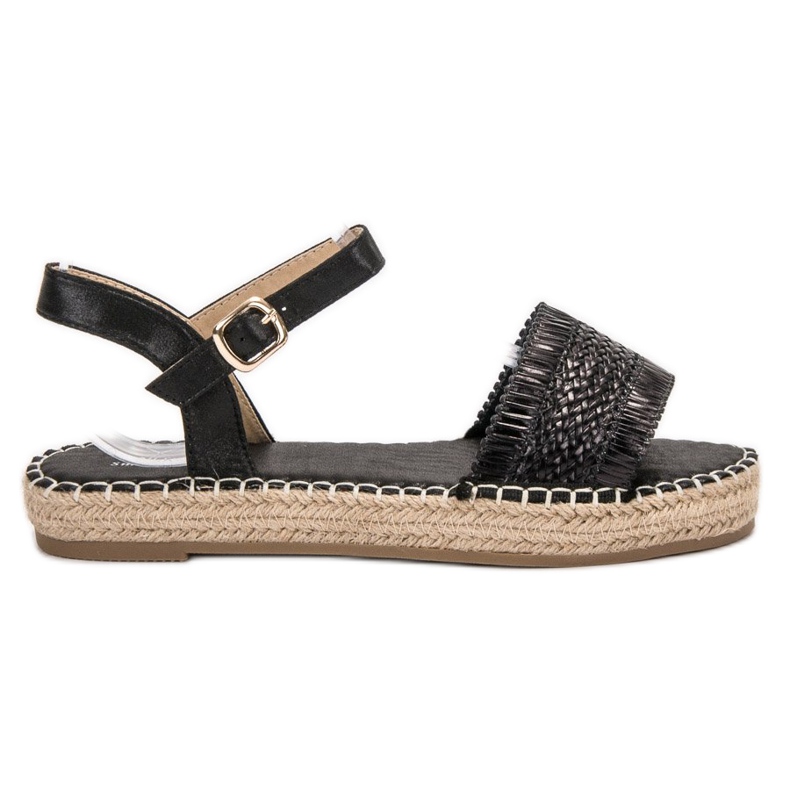 Small Swan Mustat Espadrilles -sandaalit