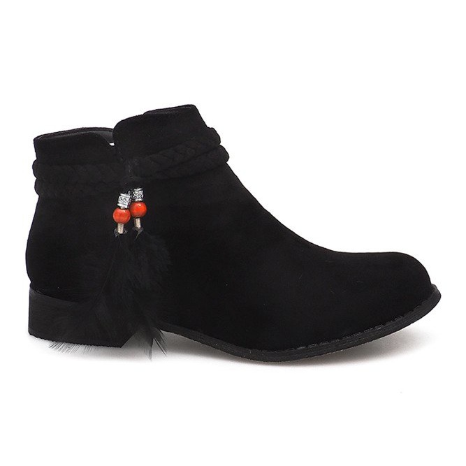 Suede Booties Jodhpur saappaat H1911 musta