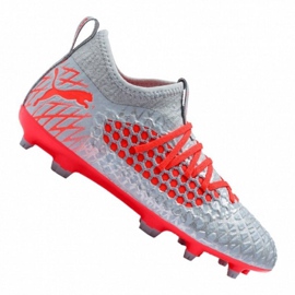 Puma Future 4.3 Netfit Fg / Ag Jr 105693-01 jalkapallokengät monivärinen harmaat