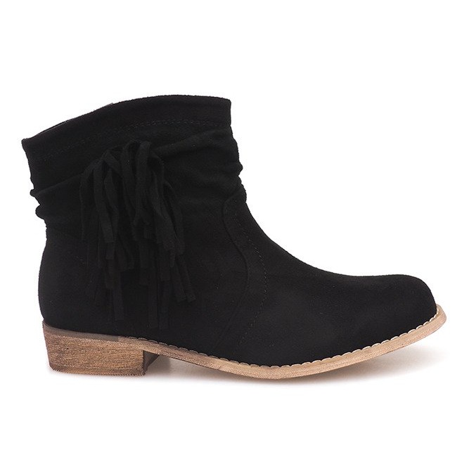 Suede Booties Jodhpur saappaat ZY9040 musta