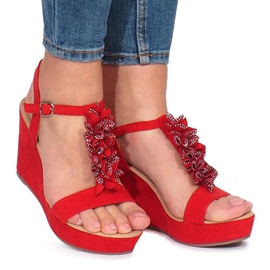 Punaiset Liris -kiilasandaalit punainen