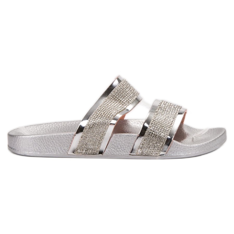 Erynn Hopeiset tossut harmaa