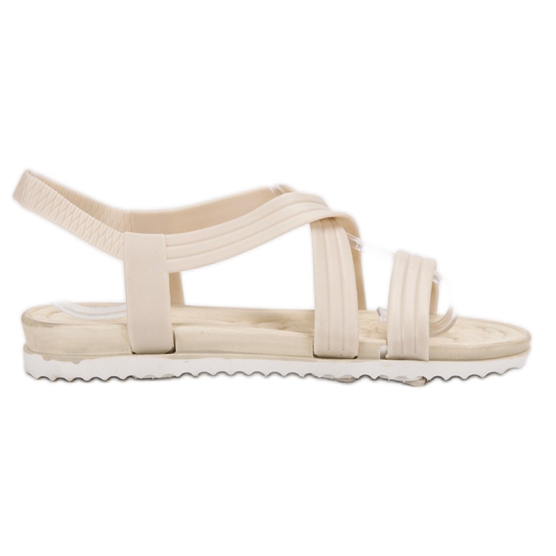 SHELOVET Slip-on kumiset sandaalit valkoinen