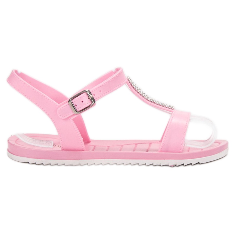 SHELOVET Kumiset sandaalit vaaleanpunainen