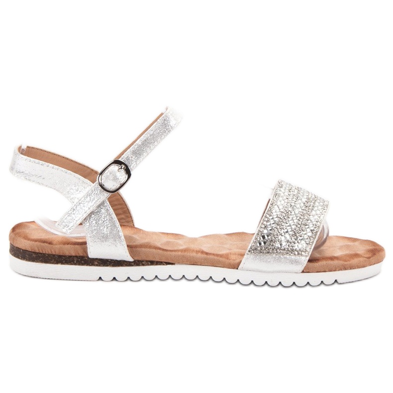 Emaks Sandaalit, joissa on kuutiomainen zirkonia harmaa