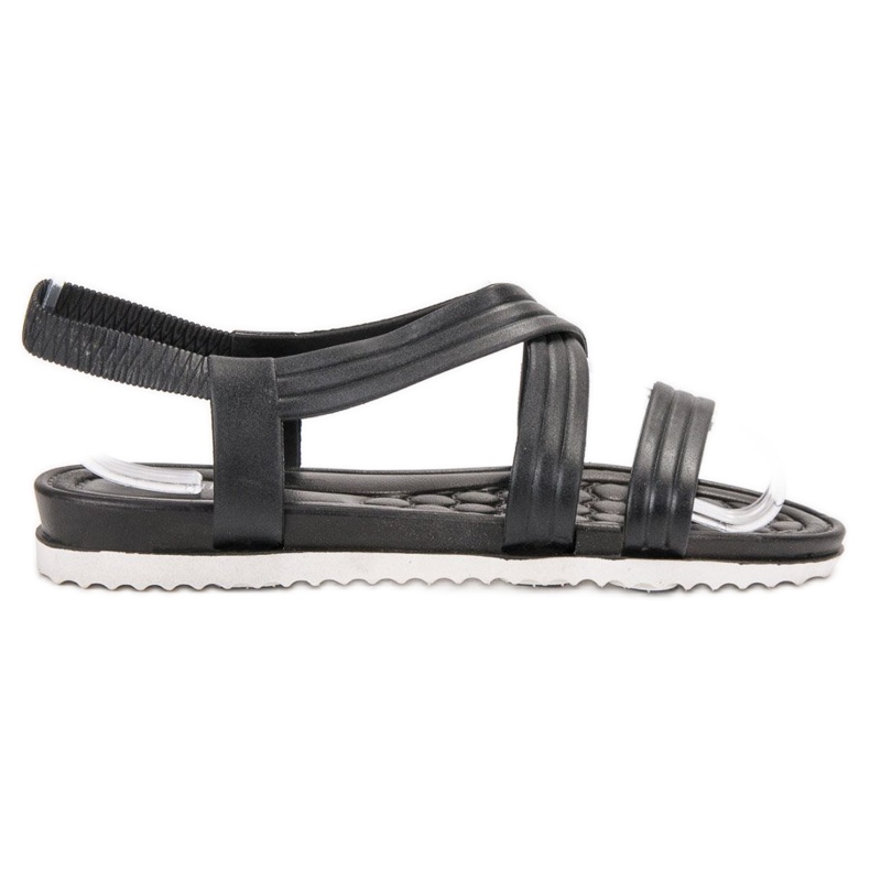 SHELOVET Slip-on kumiset sandaalit musta