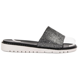 Fashion Muodikkaat kiiltävät tossut musta