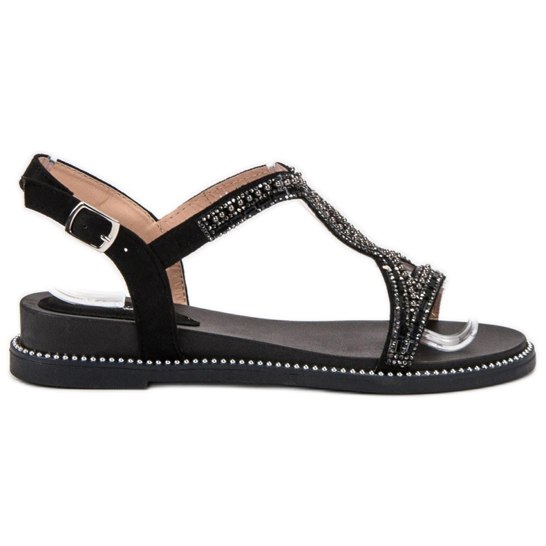 Bello Star Mokkanahkaiset kristallit musta