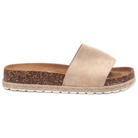 SHELOVET Suede Espadrilles beige