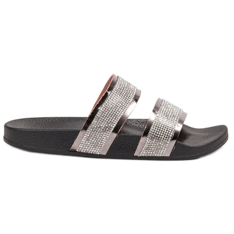 Ideal Shoes Naisten tossut, joissa on kuutiometriä harmaa