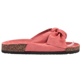 Bona Mokkanahkaiset tossut jousella punainen