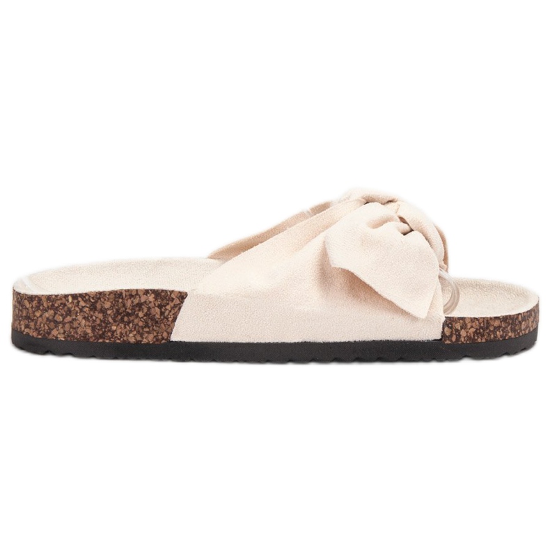 Bona Mokkanahkaiset tossut jousella beige