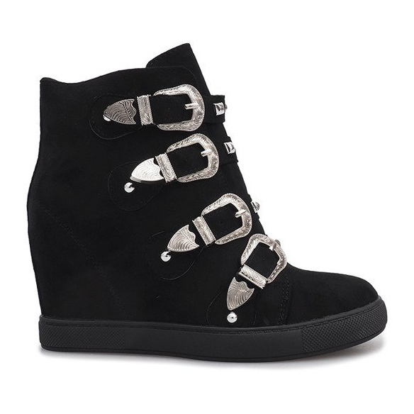 Mustat mokkanahkaiset lenkkarit Maya -soljilla