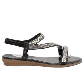 KM-33 Mustat epäsymmetriset mustat sandaalit