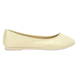 Vaaleankeltainen VICES Suede Ballerinat