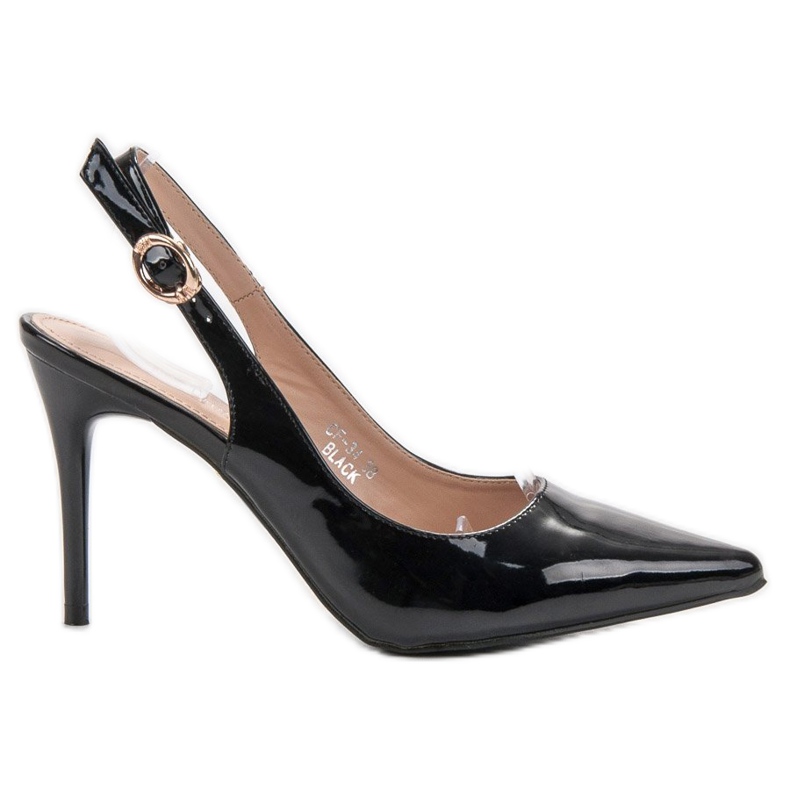 COLORFUL Korkeat korot, joissa on paljastettu kantapää musta