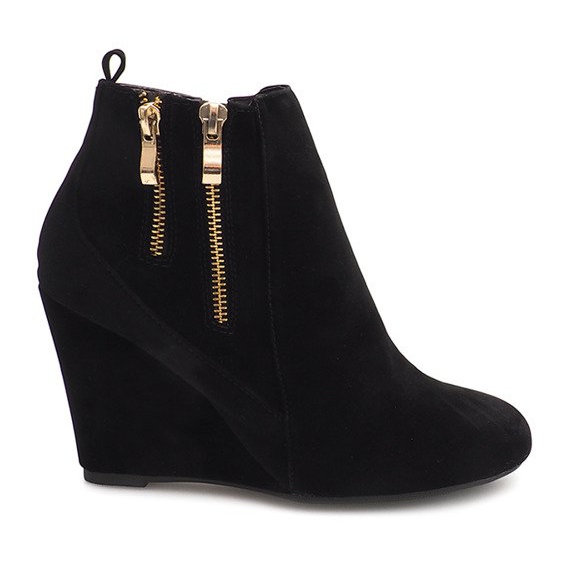 Tyylikkäät kiilakengät 1058-19A musta